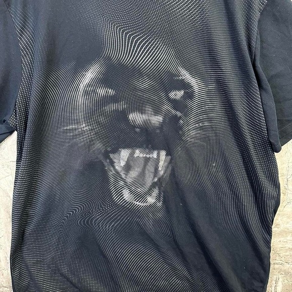 Air Jordan Black and gold graphic tee with a big cat face Men's 2XL Dri fit  #23 - Picture 2 of 5